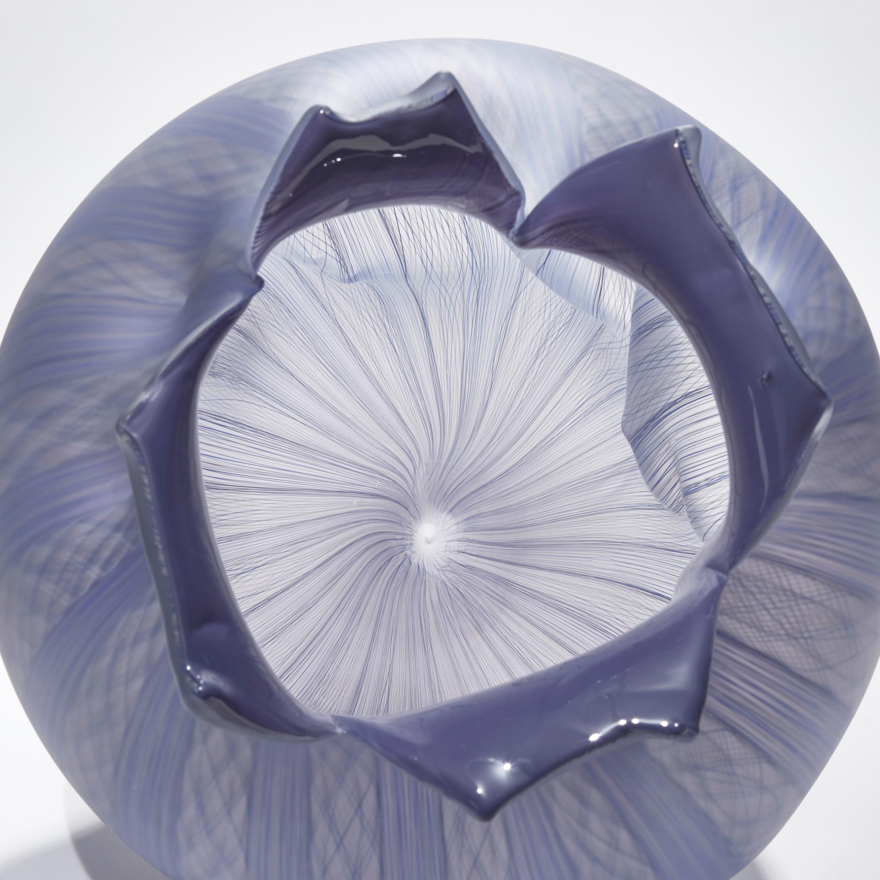 Organic Modern Filigree Spirit Fruit, a Lilac Glass Sculpture by Jeremy Maxwell Wintrebert