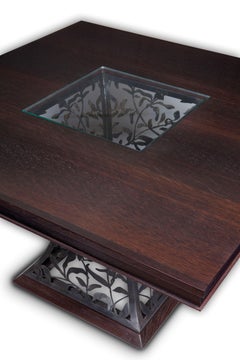 Filigree Steel and Wenge Wood Dining Table