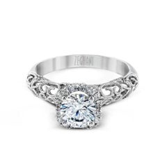Filigree White Gold Engagement Mounting