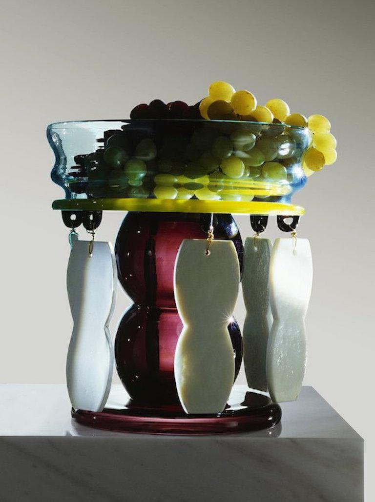 Late 20th Century Fililla Glass Vase, by Ettore Sottsass from Memphis Milano