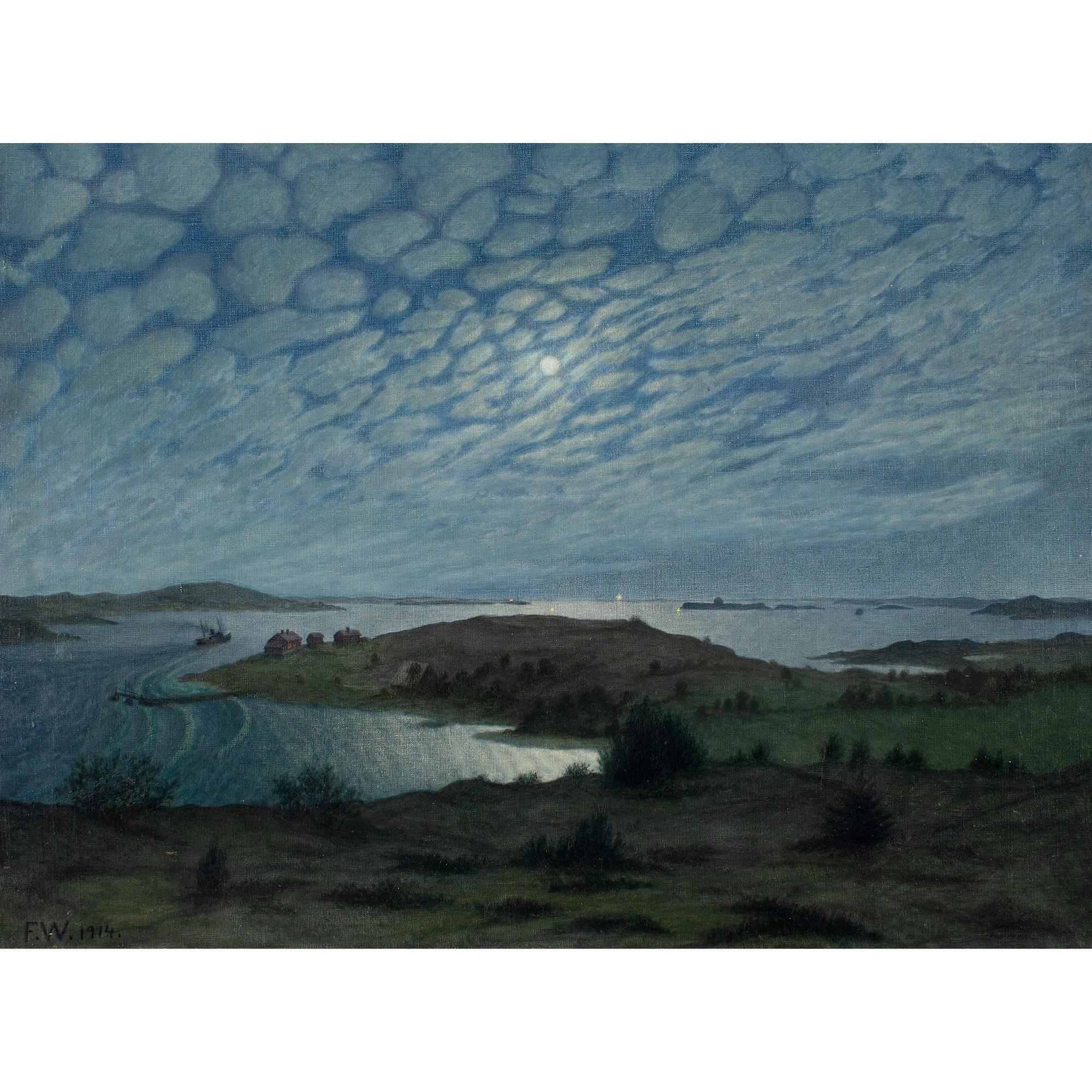 Filip Artur Wahlström, Veduta della fortezza di Älvsborg, Pittura a olio 1