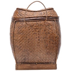 Filipino Woven Rattan Pack Basket