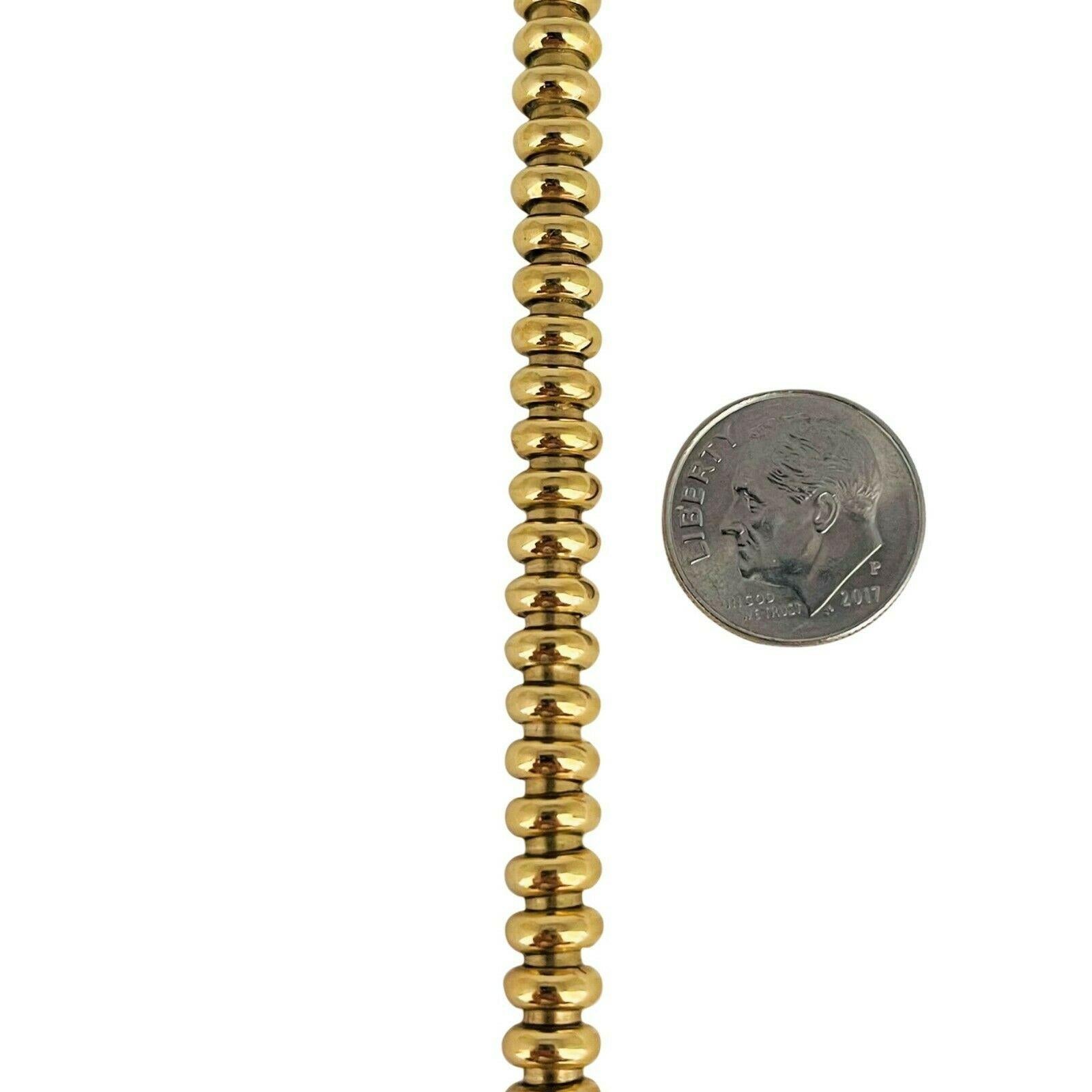 Filippini 18 Karat Yellow Gold Flex Circle Tubular Style Bracelet, Italy In Good Condition In Guilford, CT