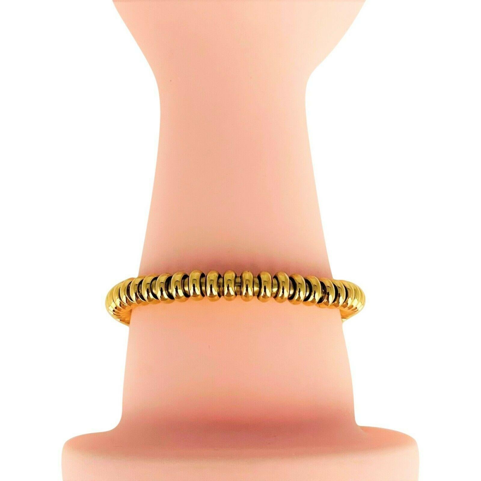Filippini 18 Karat Yellow Gold Flex Circle Tubular Style Bracelet, Italy 3