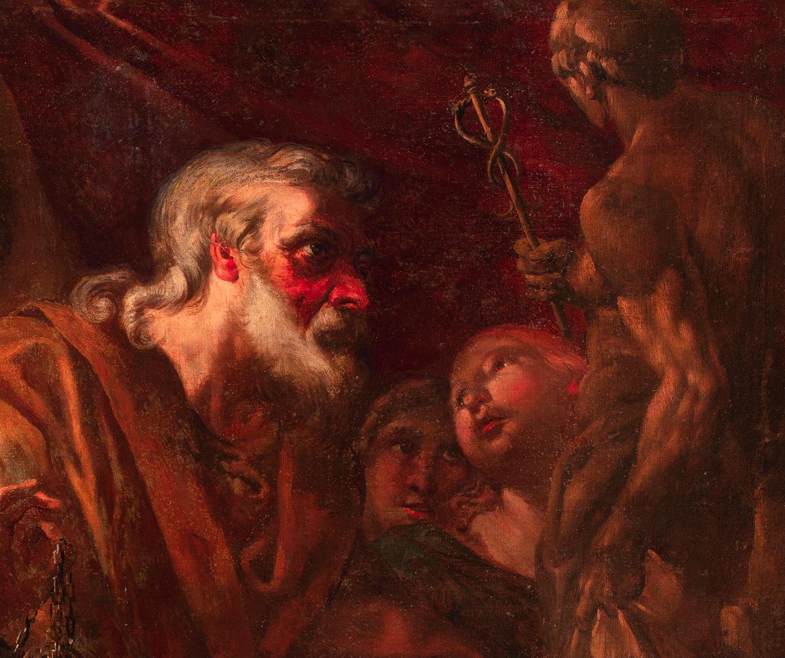 17th Century by Filippo Abbiati Solomon sacrificing to idols Oil on Canvas For Sale 1