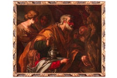 17th Century by Filippo Abbiati Solomon sacrificing to idols Oil on Canvas