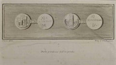 Ancient Greek Coins - Etching by Filippo de Grado - 18th Century