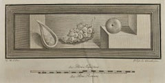 Antikes Stillleben des Hercolaneum  Radierung von Filippo de Grado – 18. Jahrhundert