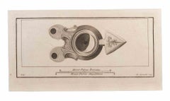 Oil Lamp With Decoration - Etching by Filippo de Grado - 18th Century