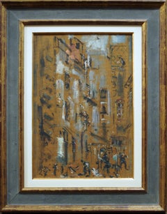 Paris, Hotel des Saint Pères - Oil on Masonite by F. De Pisis - 1948