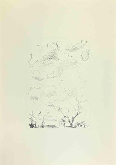 Cloud - Lithograph by Filippo De Pisis -  1968