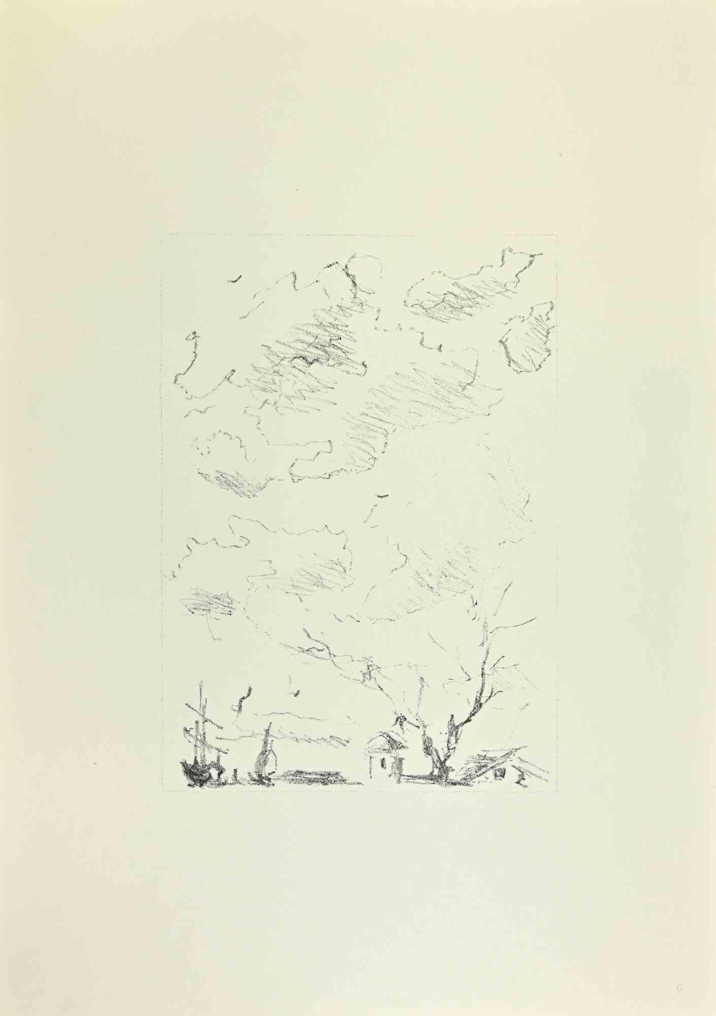 Paisaje es una obra de arte realizada por Filippo De Pisis (1896, Ferrara - 1956, Milán) en la década de 1960.

Litografía en blanco y negro.

Buenas condiciones.