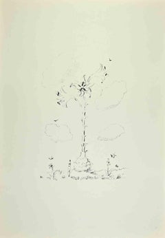 Lily - Lithographie von Filippo De Pisis -  1968