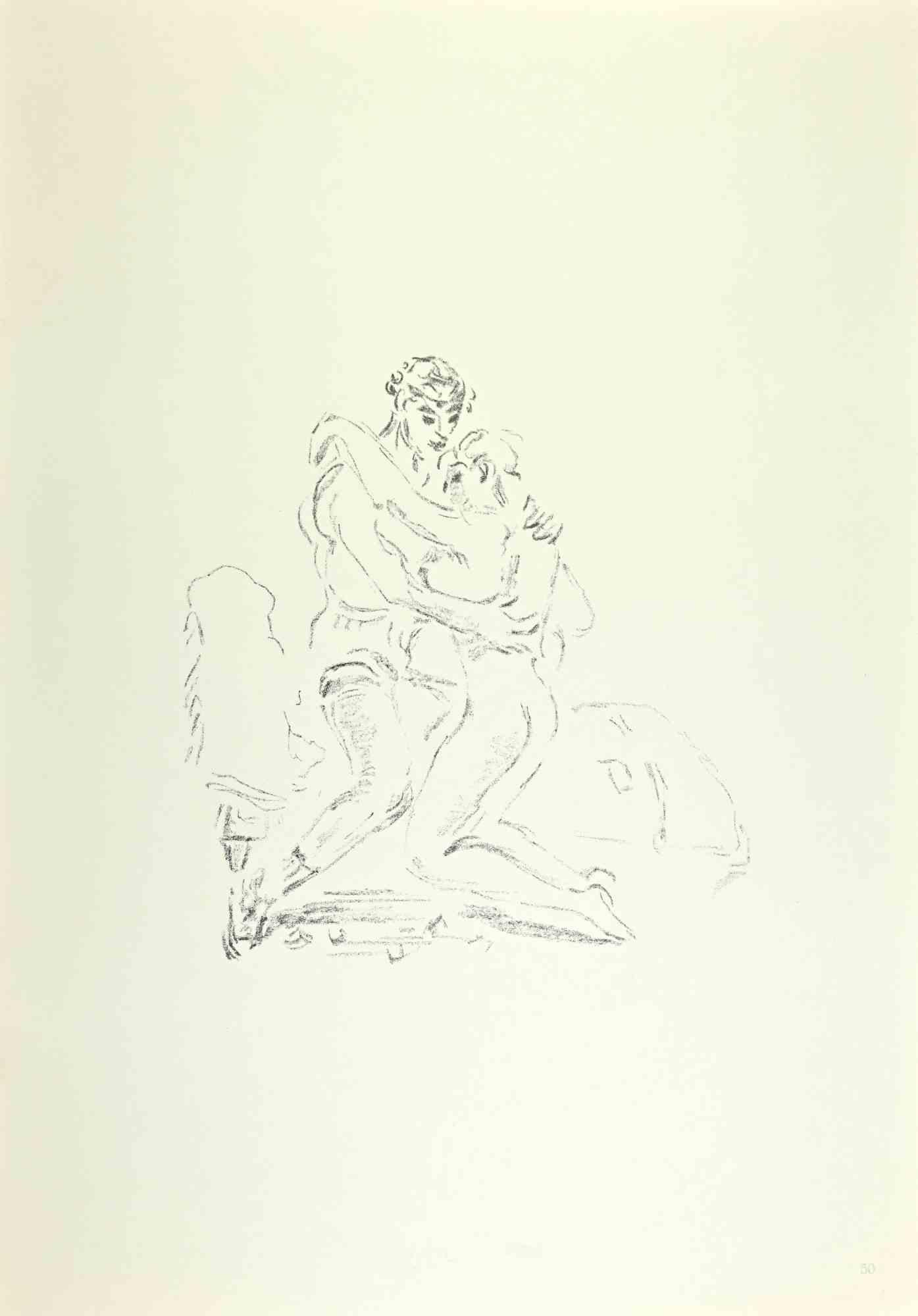 Amantes es una obra de arte realizada por Filippo De Pisis (1896, Ferrara - 1956, Milán) en 1968.

Litografía en blanco y negro.

Buen estado.

No firmado.

La imagen del interior tiene unas dimensiones de 20x22.

Publicado en el volumen "De Pisis