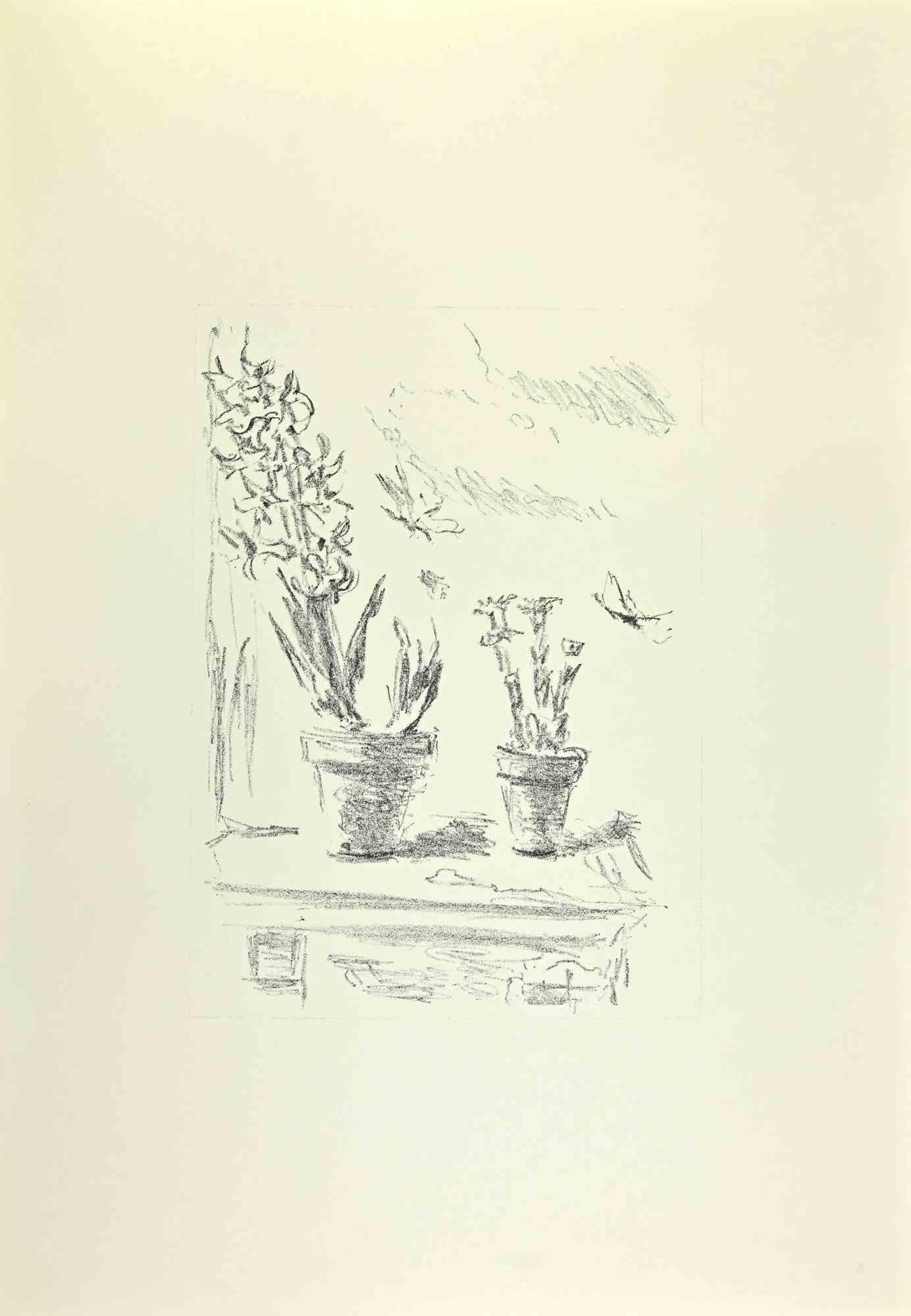 Naturaleza muerta es una obra de arte realizada por Filippo De Pisis (1896, Ferrara - 1956, Milán) en 1968.

Litografía en blanco y negro.

Buen estado.

No firmado.

La imagen del interior tiene unas dimensiones de 19x26.

Publicado en el volumen