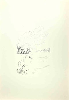 The  Boat - Lithograph by Filippo De Pisis -  1968