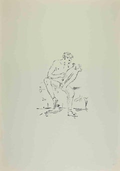 Il Citaredo - Litografia di Filippo De Pisis -  1968