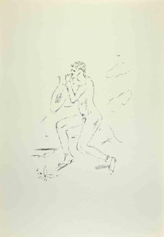 The Citaredo near the Sea - Lithograph by Filippo De Pisis -  1968