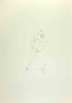 Woman Posing - Lithograph by Filippo De Pisis -  1968