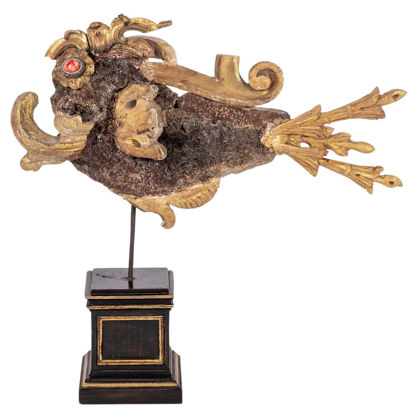 Filippo Gherardi Fisch-Skulptur auf schwarzem Sockel im Angebot