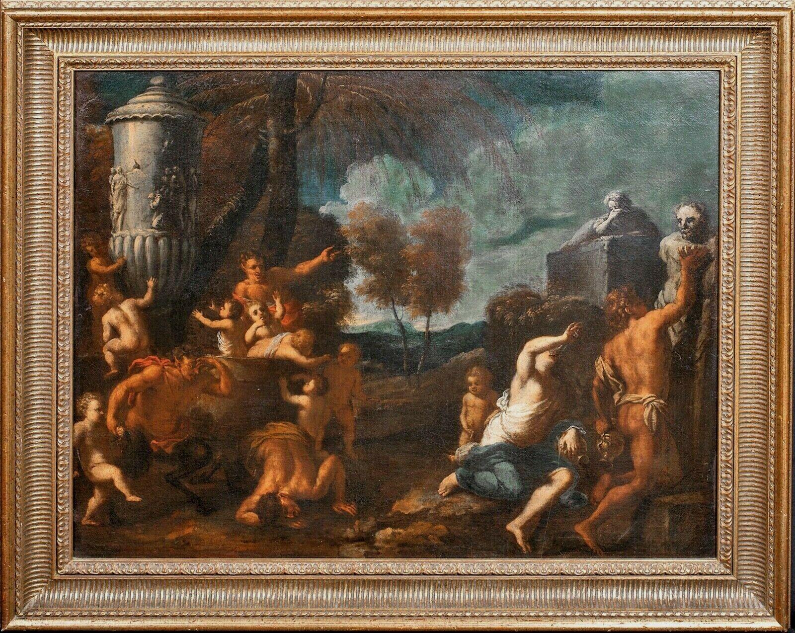Filippo LAURI Landscape Painting - Bacchanalia, 17th Century