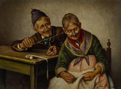 Filippo Marantonio (1863-1937) - Early 20th Century Oil, The Farmer's Wife