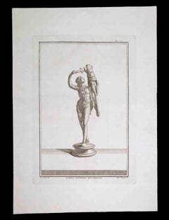 Ancient Roman Statue - Original Etching by Filippo Morghen - 18th century