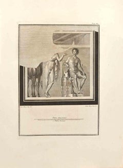Achilles and Patroclus - Etching by Filippo Morghen - 18th Century