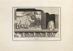 House of Hercolaneum - Etching by Filippo Morghen - 18th Century