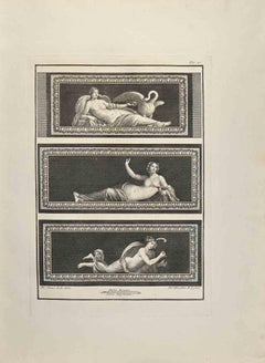 Goddesses - Etching by Filippo Morghen - 18th Century