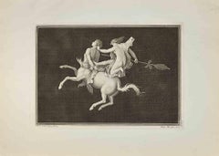 Antique Heracles in Combat With Centaur  - Etching by Filippo Morghen - 18th Century