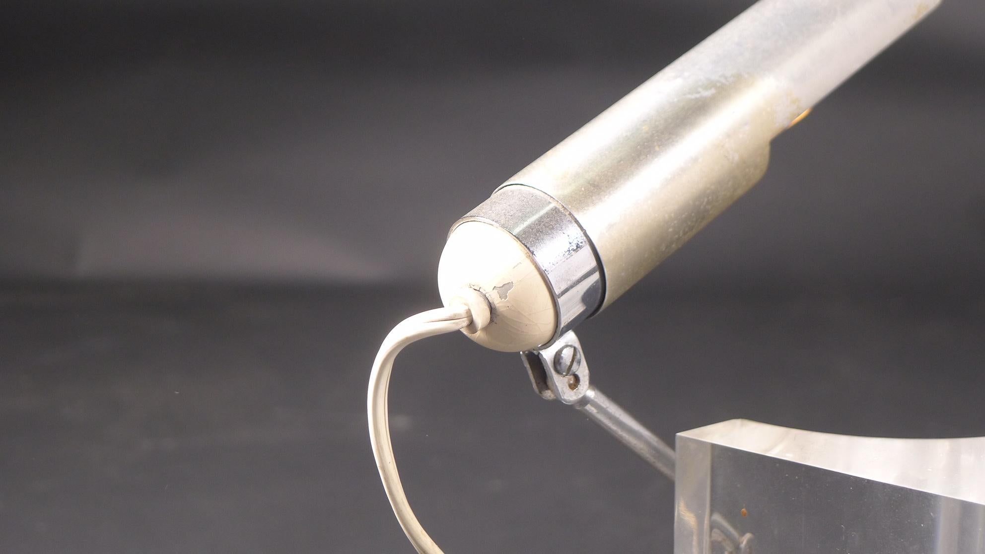 Aluminium Filippo Panseca pour Arteluce, lampe de bureau articulée, années 1960 en vente