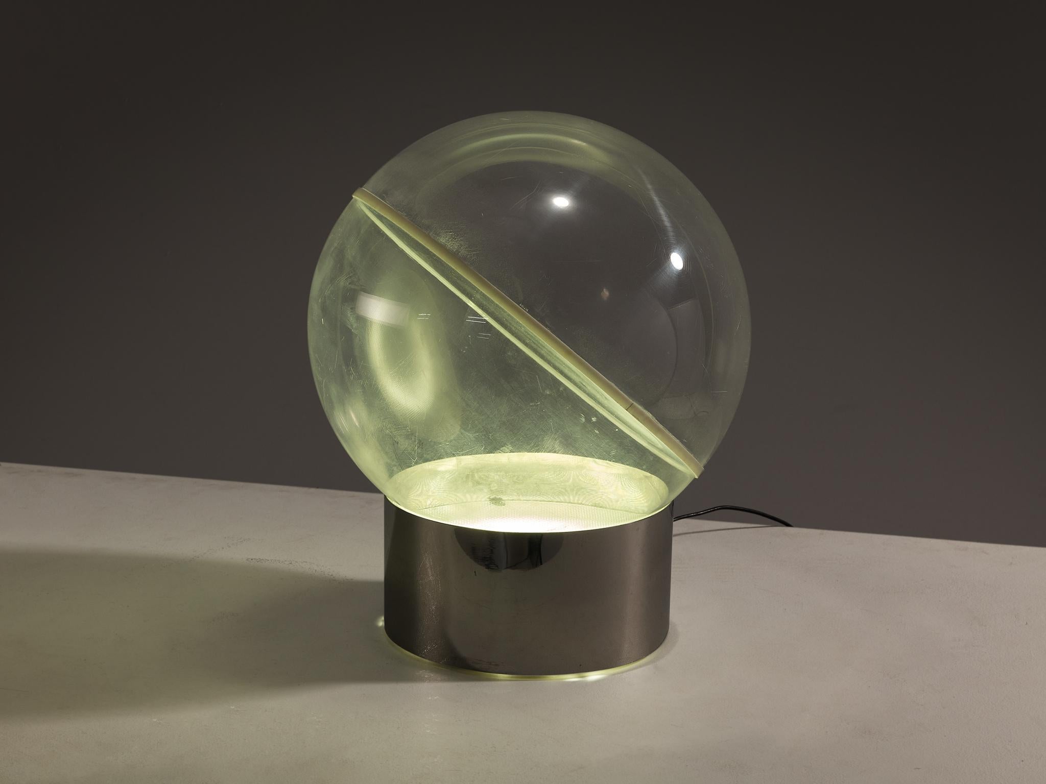 Mid-20th Century Filippo Panseca for Kartell Table Lamp '4044' in Perspex and Neon For Sale