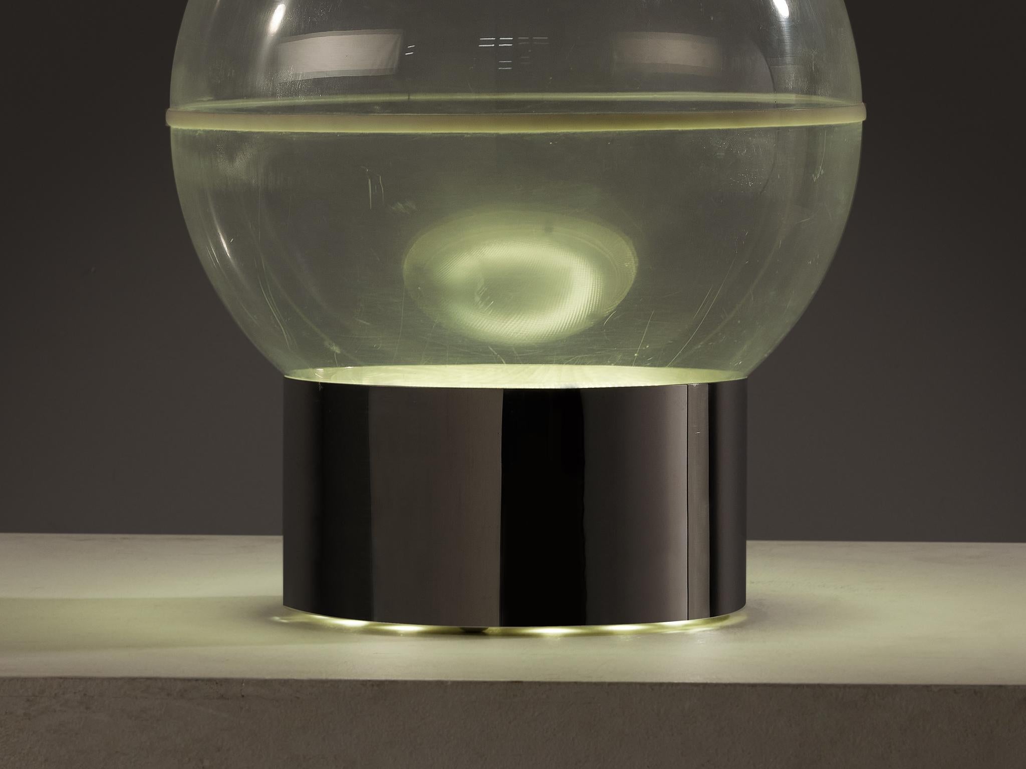 Filippo Panseca for Kartell Table Lamp '4044' in Perspex and Neon For Sale 1