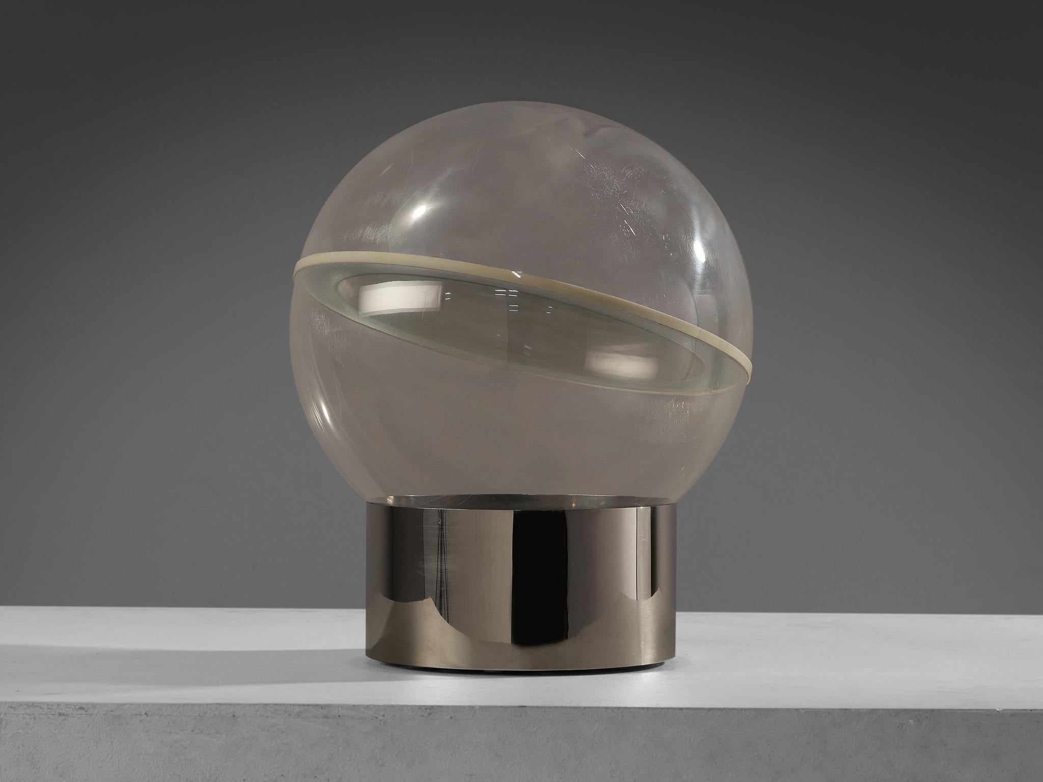 Laiton Lampe de table Filippo Panseca pour Kartell '4044' en perspex et néon en vente