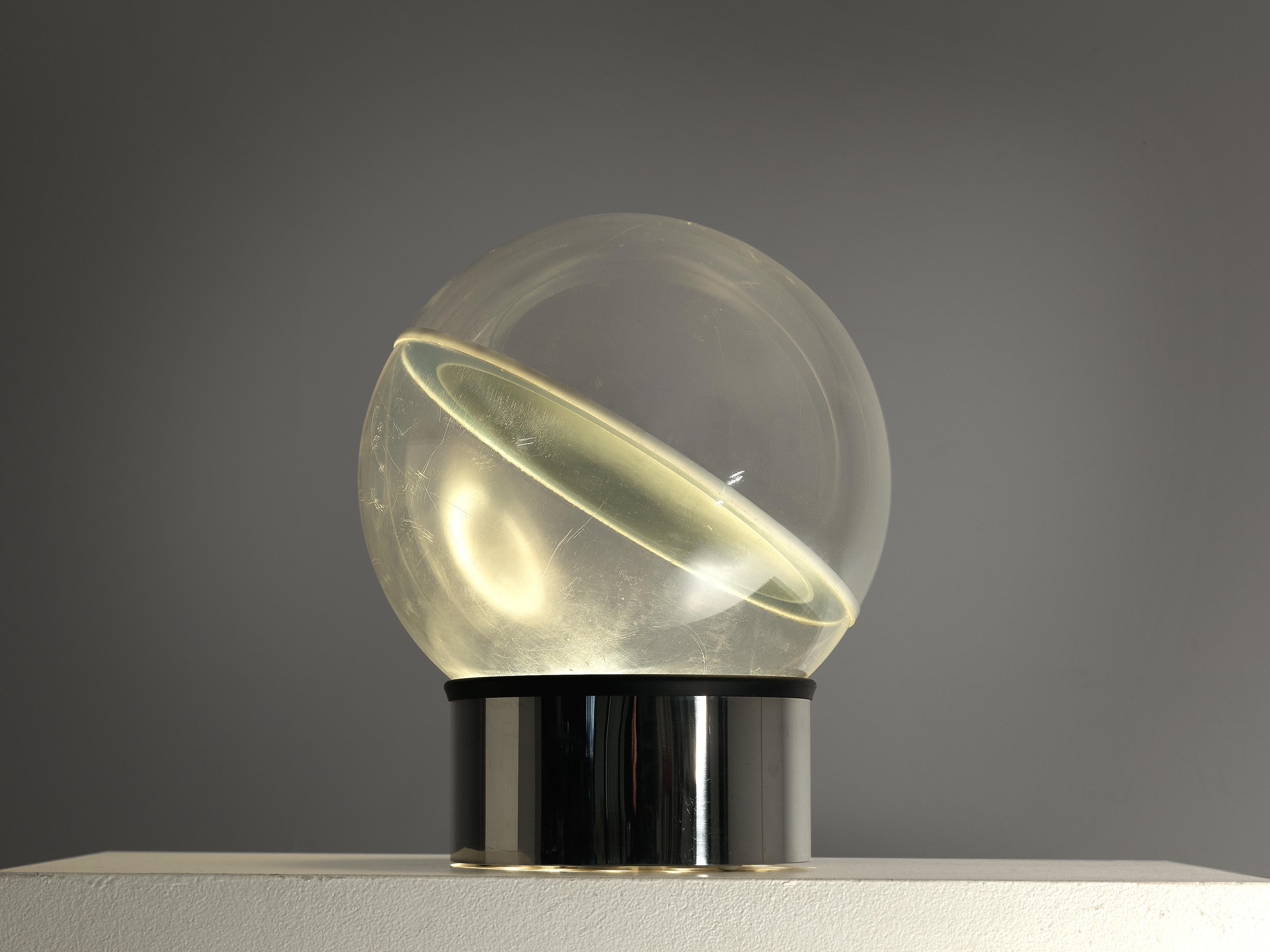 italien Lampe de bureau Filippo Panseca pour Kartell modèle « 4044 » en chrome et néon en vente