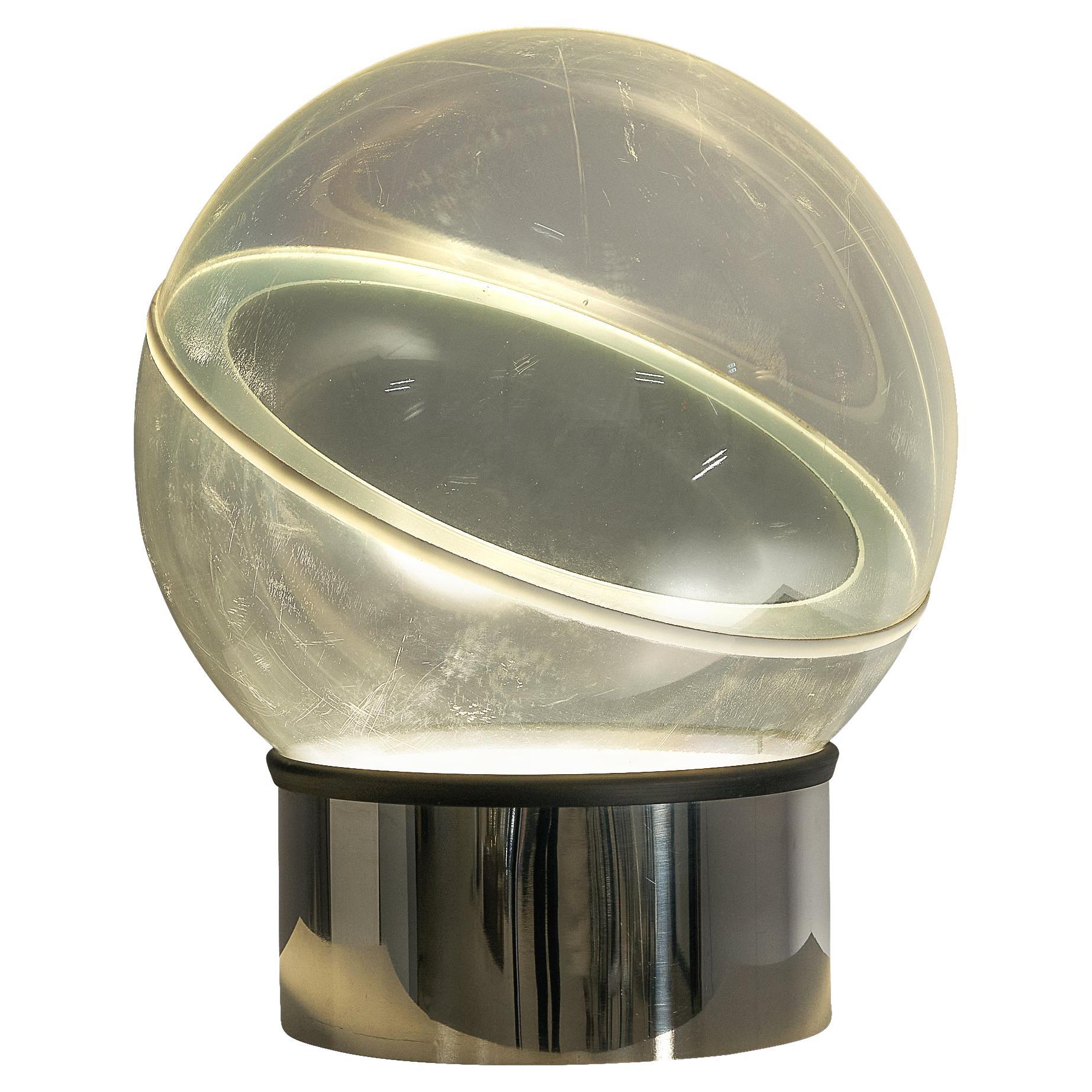 Filippo Panseca for Kartell Table Lamp Model '4044' in Chrome and Neon For Sale