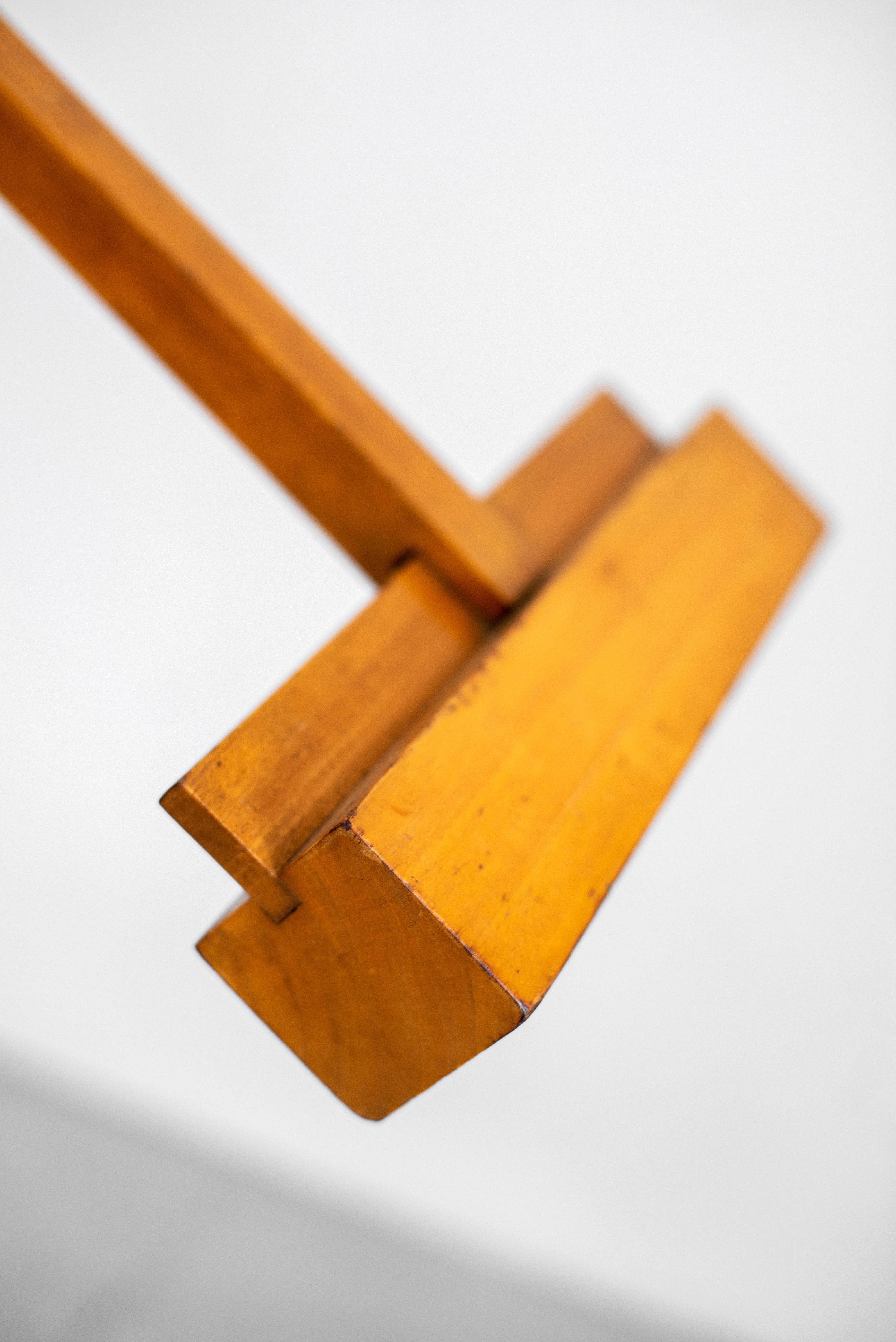 Filippo Panseca Wood Floor Lamp In Good Condition In Beverly Hills, CA