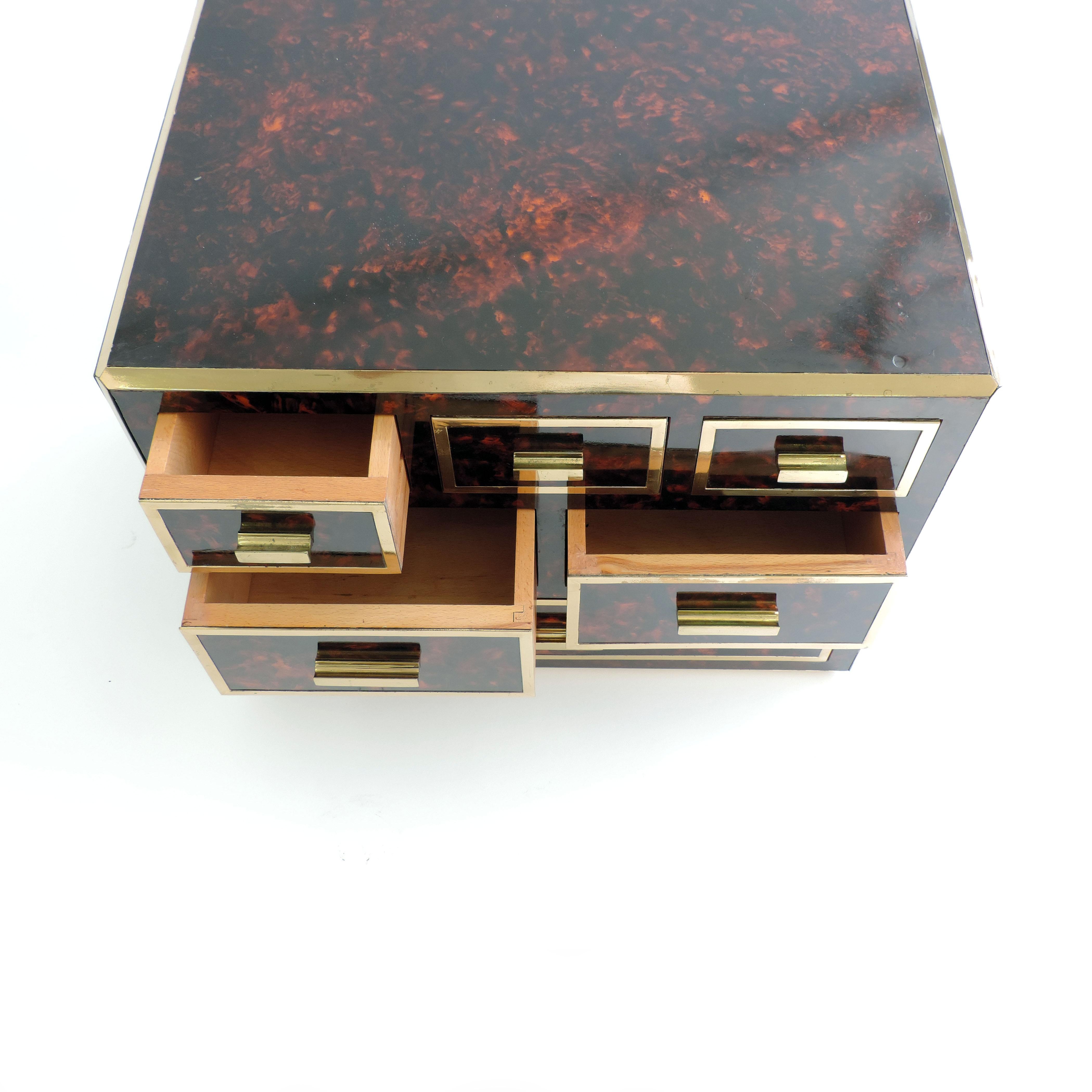 Italian Filippo Perego Small Chest of Drawers for Jewellery, Italy, 1973 For Sale