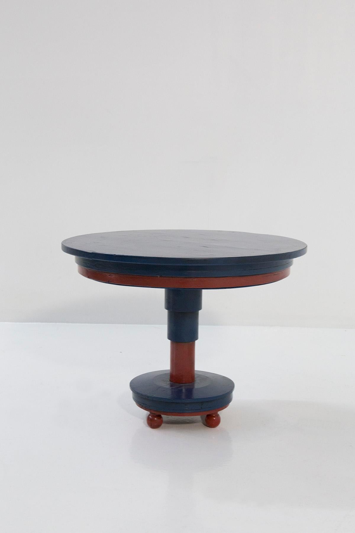 Début du 20ème siècle Fillìa Luigi Colombo Italian Coffee table blue and red Futurist Attr. en vente