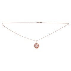 Filligree Diamond pendant necklace 14KT rose gold 