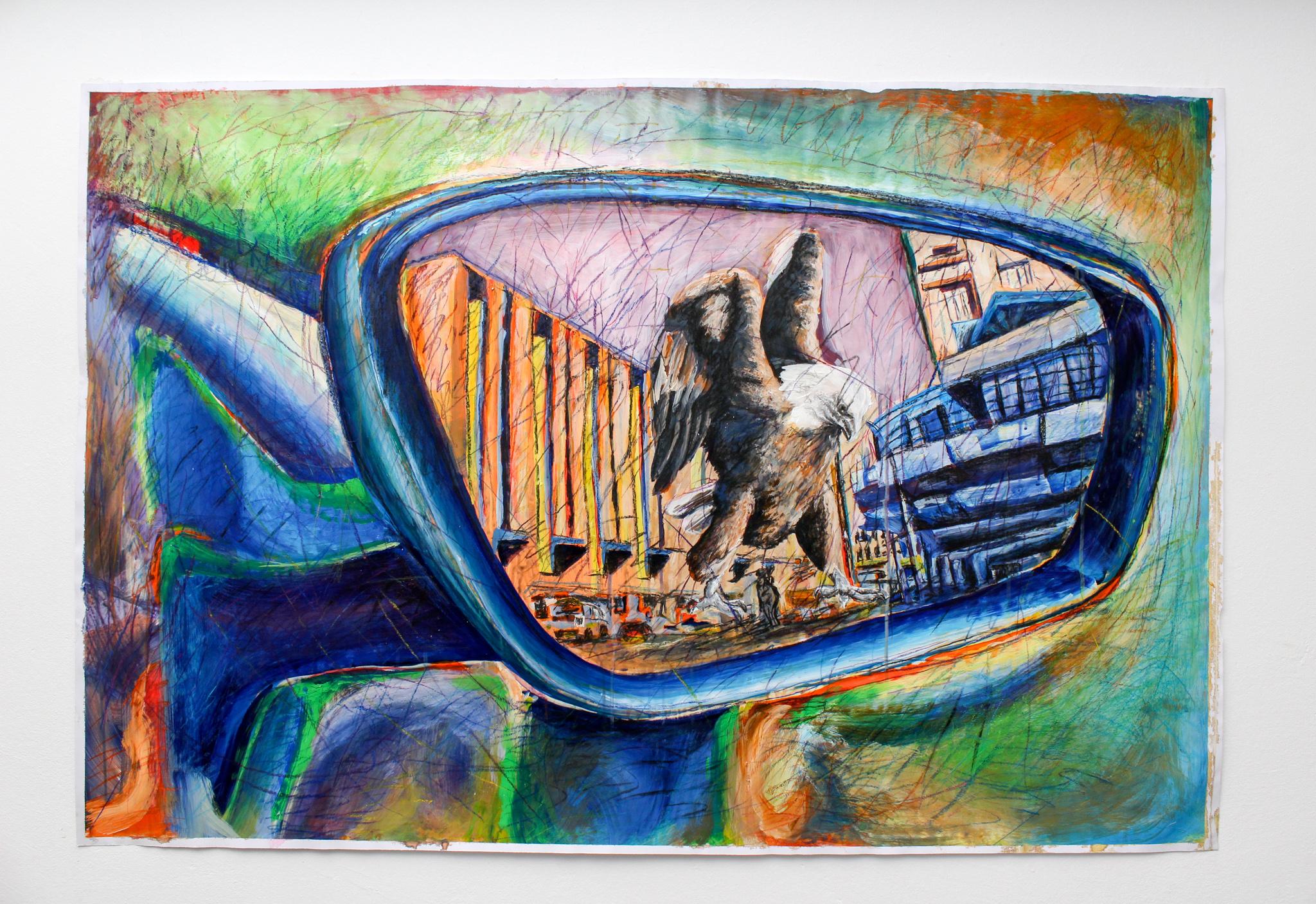 The eye of vision , Fillipus Sheehama, Acrylic paint, Pastel, Charcoal on paper