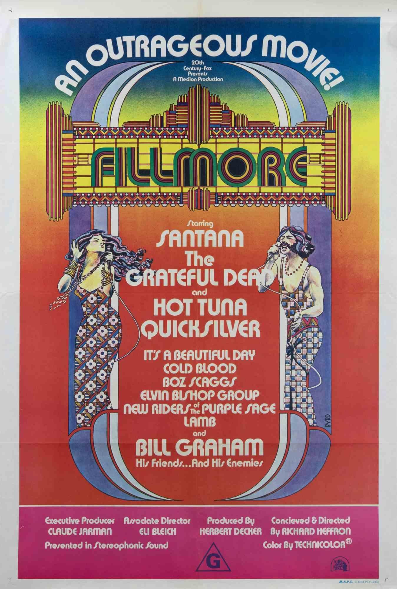 Australisches Einzelblatt (27 × 40 in.), 20th Century-Fox.
Konzertdokumentation unter der Regie von Richard Heffron, produziert von Bill Graham. Mit Santana, Grateful Dead, Hot Tuna, Quicksilver Messenger Service, Boz Scaggs, It's a Beautiful Day
