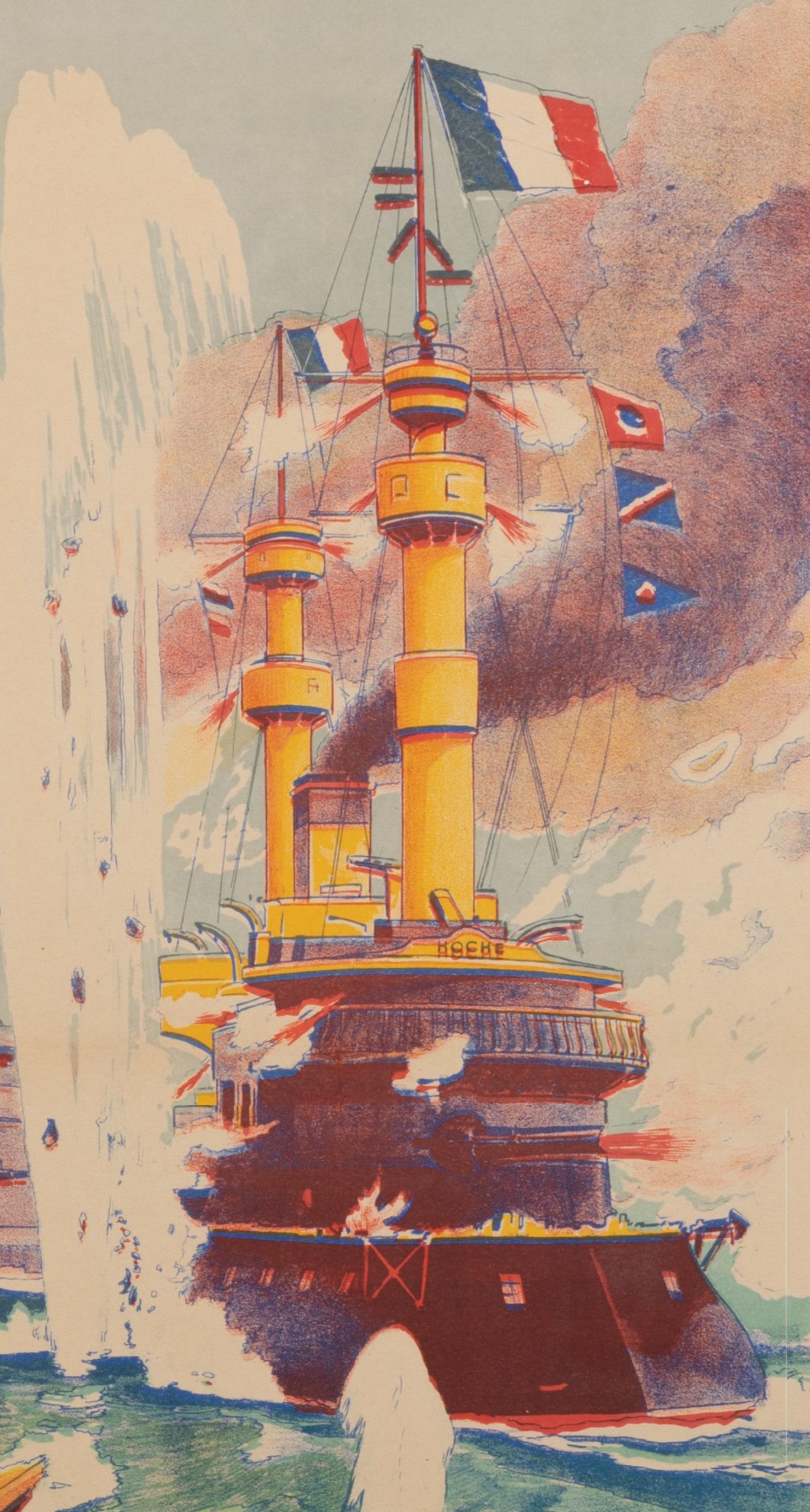 Belle Époque Fillol, Naval Combat, 1900 Universal Exhibition, Paris, Warships, Submarines For Sale