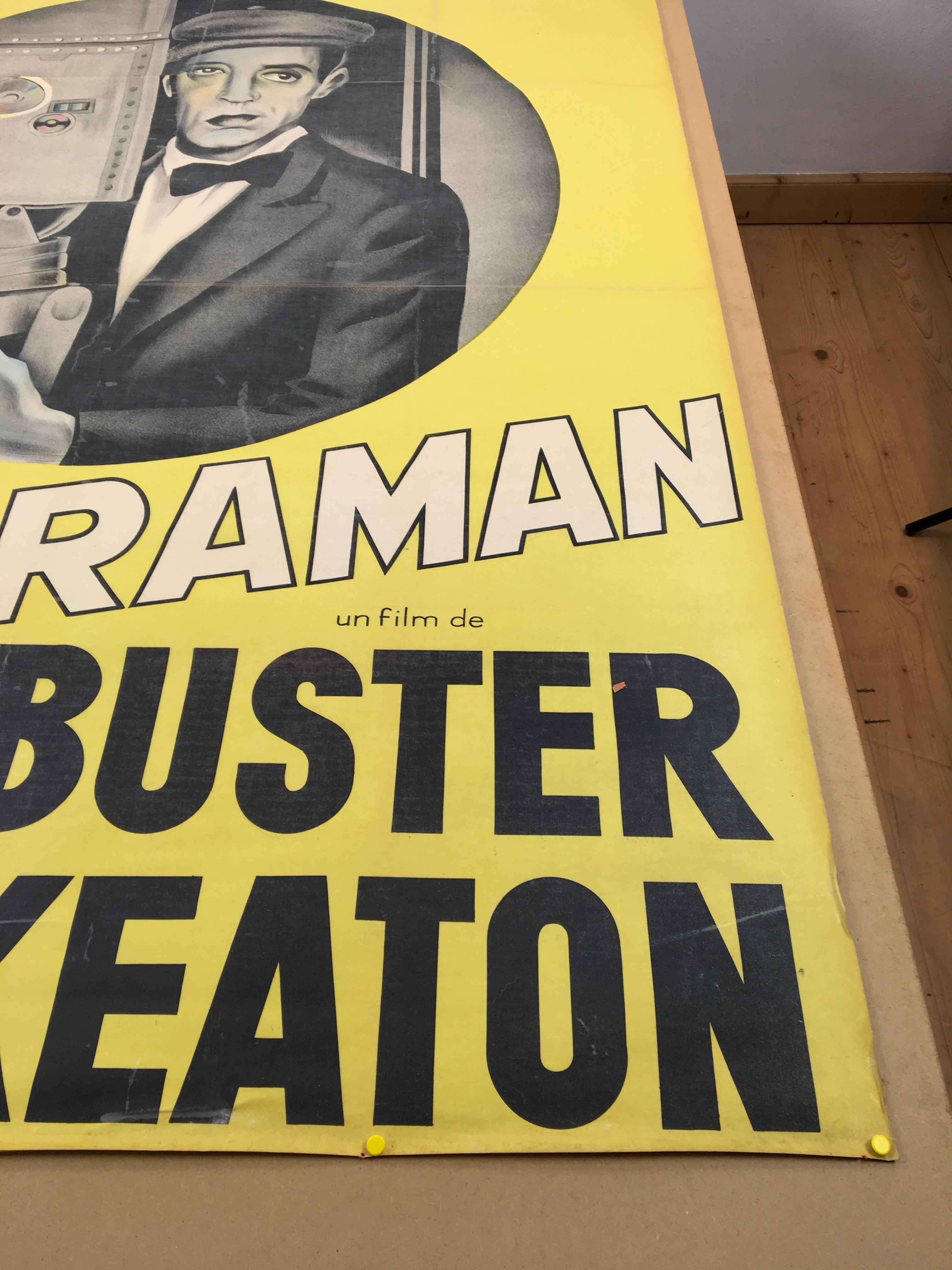 Affiche du film Le Cameraman, Buster Keaton État moyen - En vente à Antwerp, BE