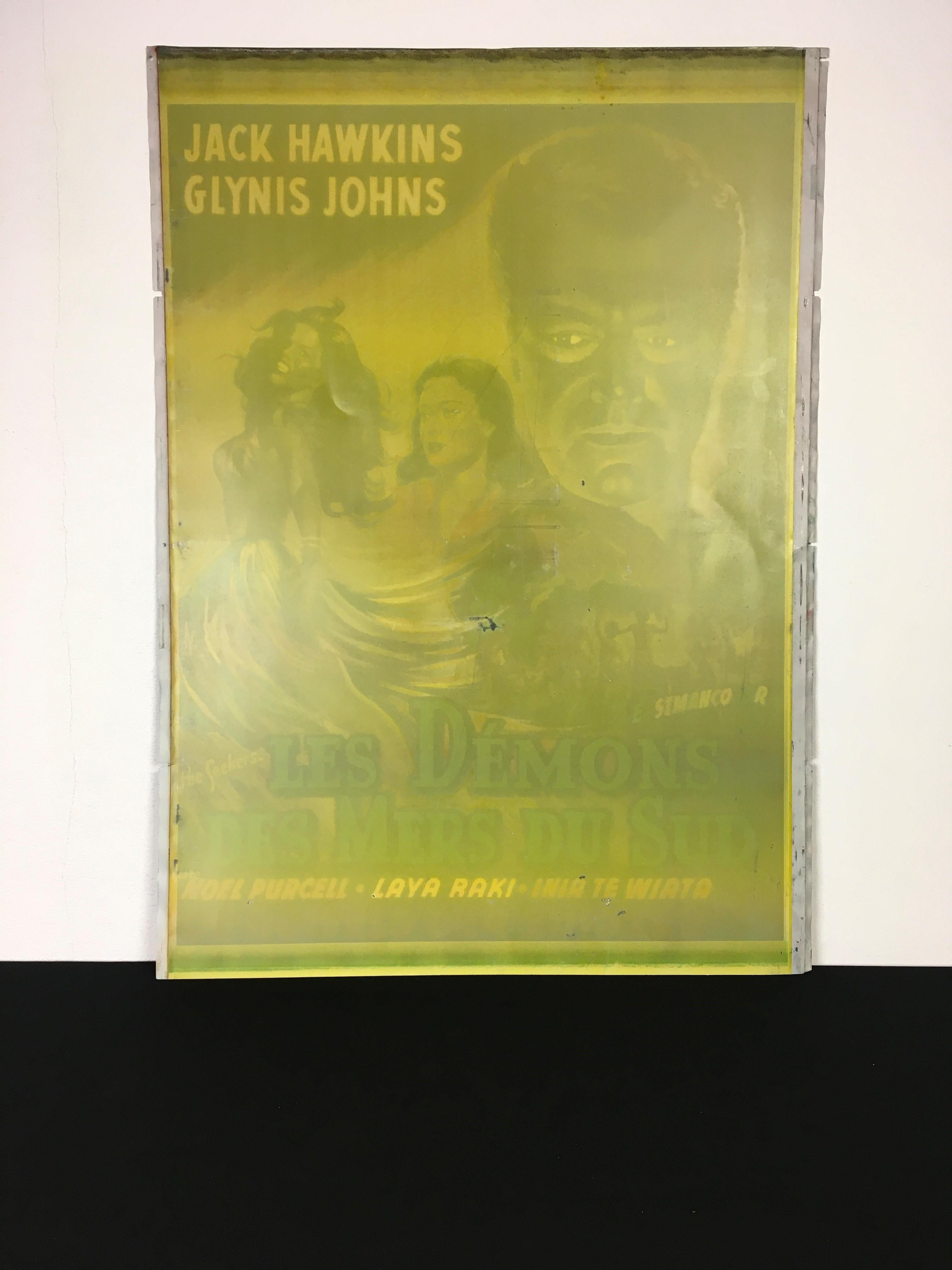 Film Poster The Seekers, Land of Fury Film Offset Plate, 1950s For Sale 5