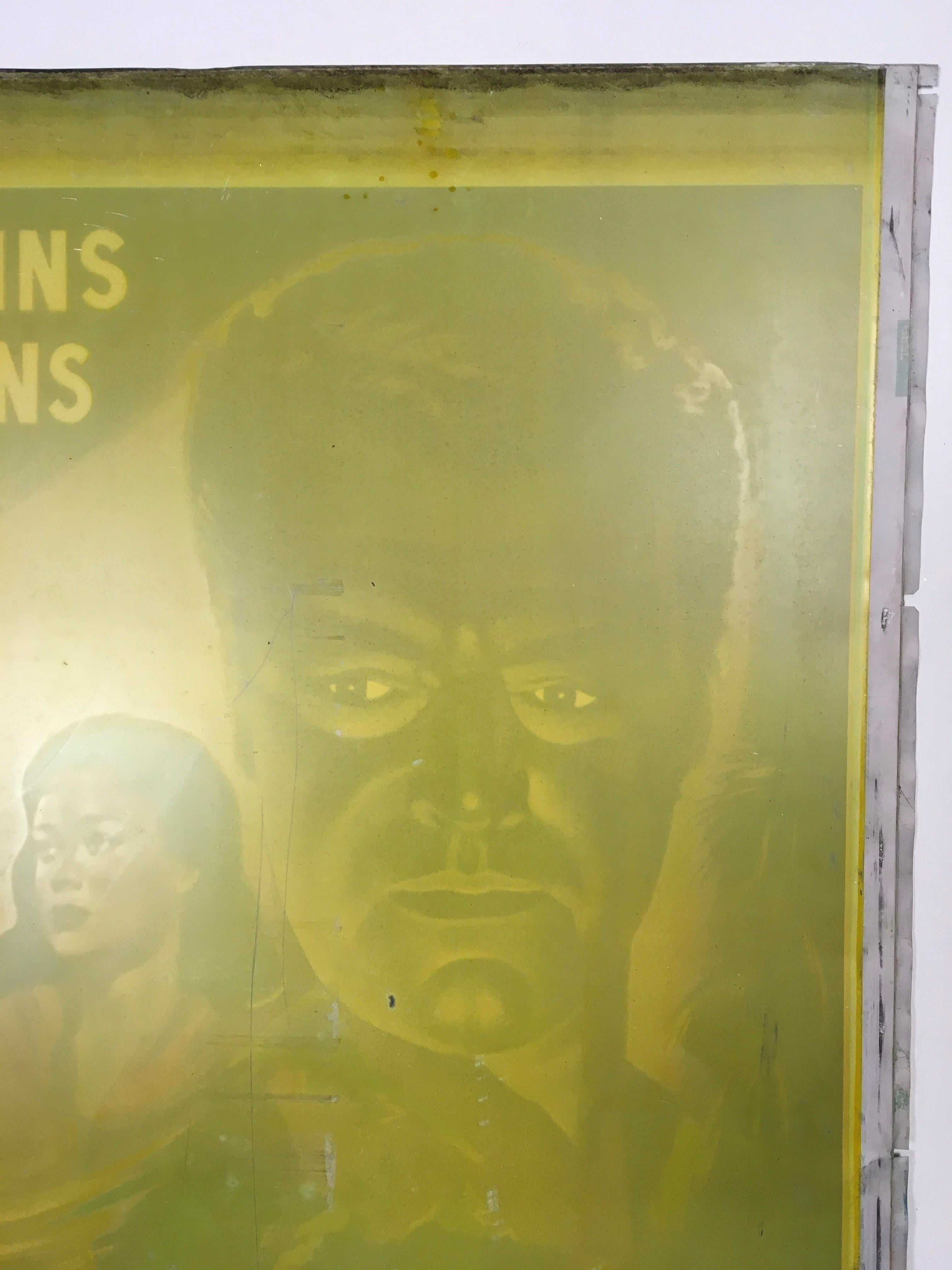 Film Poster The Seekers, Land of Fury Film Offset Plate, 1950s In Good Condition For Sale In Retie, BE