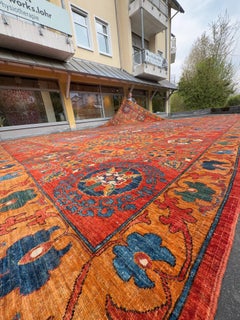 Film Set Piece: Monumental 25x22 ft Rug from "Spencer" Movie w/ Kristen Stewart