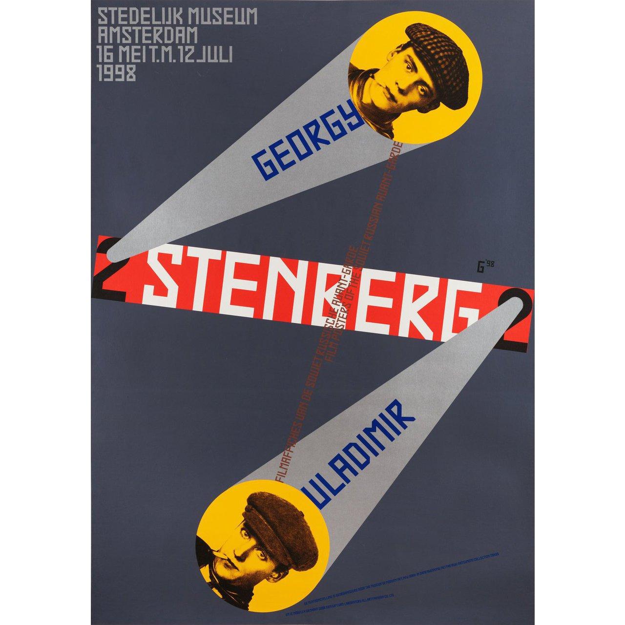 Original 1998 Swiss A0 poster by Gielijn Escher for the film Filmaffiches Van Gregory En Vladamir Stenberg. Fine condition, linen-backed. This poster has been professionally linen-backed. Please note: the size is stated in inches and the actual size
