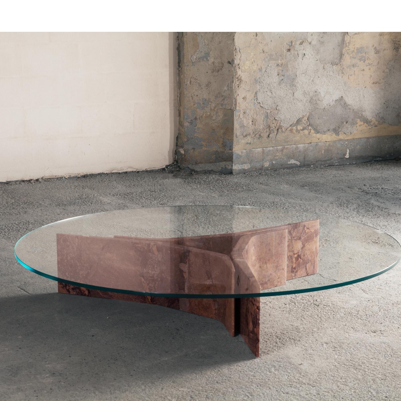 Italian Filo Limited Edition Coffee Table with Versailles Marble Base